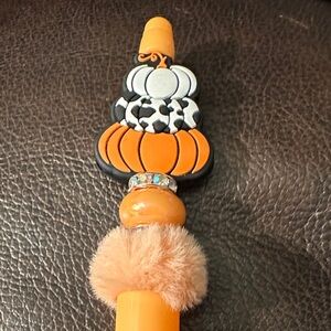 REDUCED - Pumpkin Pen with Orange and Black Accents